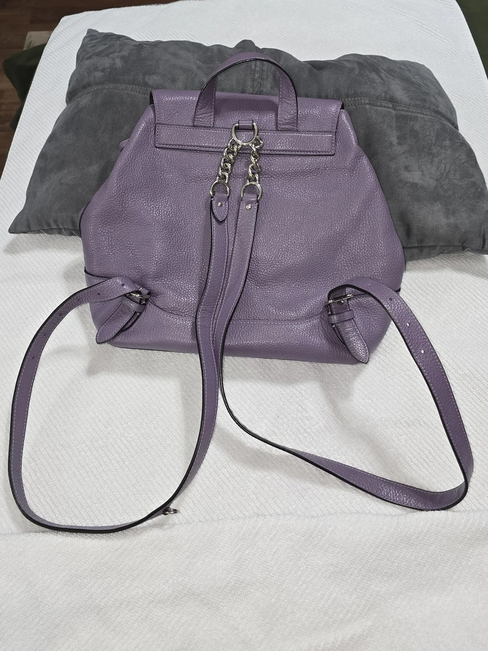 Coach Lavender Pebbled Leather Backpack - Picture 3 of 6